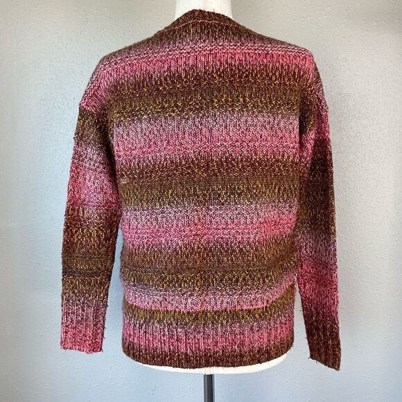 American Eagle Outfitters Pink and Brown Crewneck Sweater Size XS EUC - Picture 5 of 7